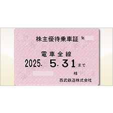 チケット2024/5/31迄 西武鉄道 株主優待乗車証 電車全線定期券